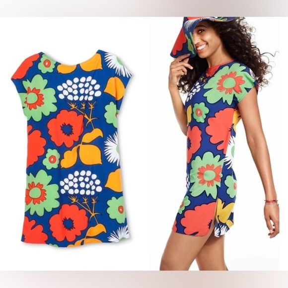 Marimekko Target Kukkatori Floral Graphic Swim Coverup Vacation Sz S Summer - Picture 1 of 11